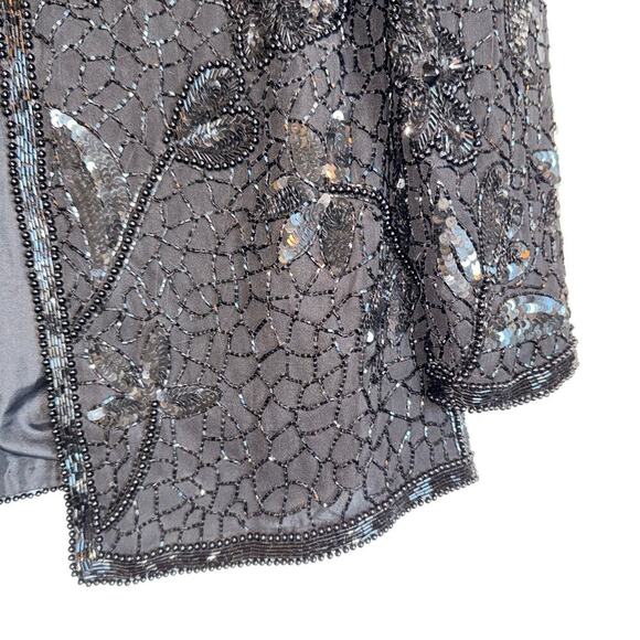 Vintage‎ Niteline Della Roufogali Silk Beaded Evening Jacket Glam Party Formal - Picture 7 of 16